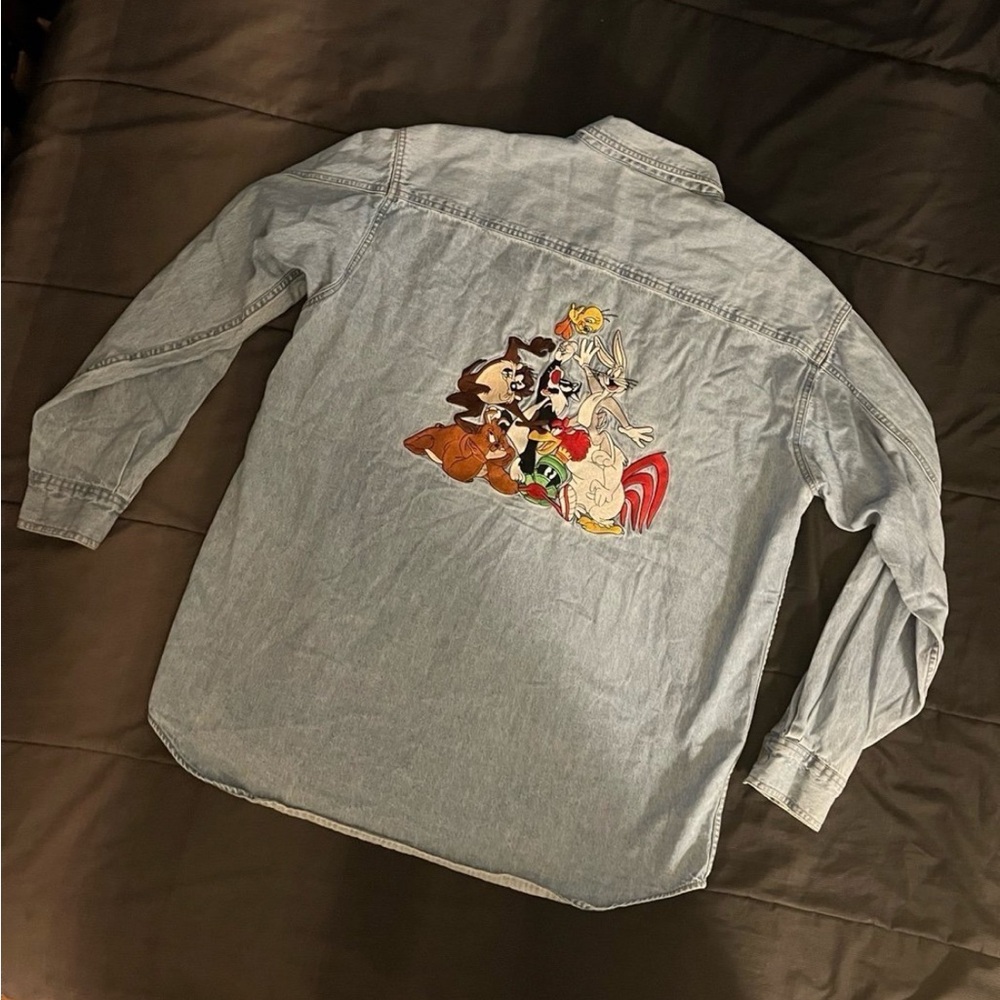 Large Looney Tunes Denim Button Up